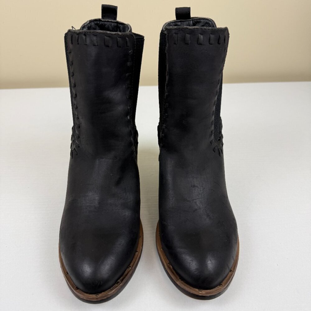 Vintage Havana Black Leather Ankle Boots